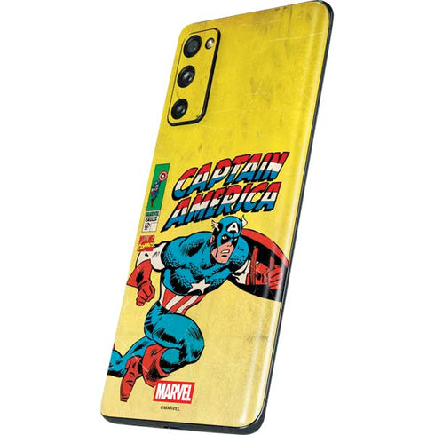 Marvel Classic Comics Captain America Galaxy S20 Fan Edition Skin